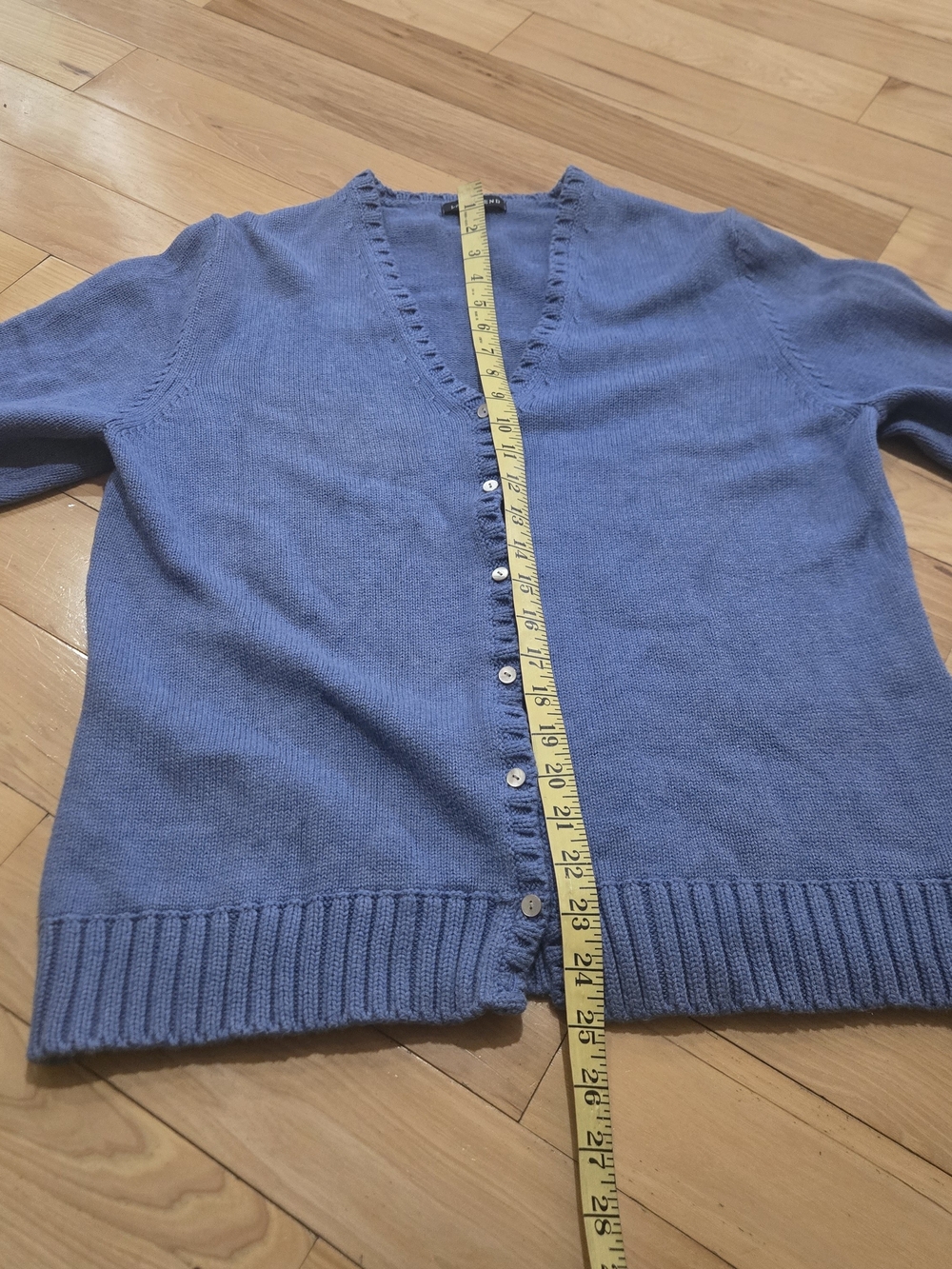 VTG Lands' End Heavy Drifter Cotton Cardigan Large - Picture 6 of 9